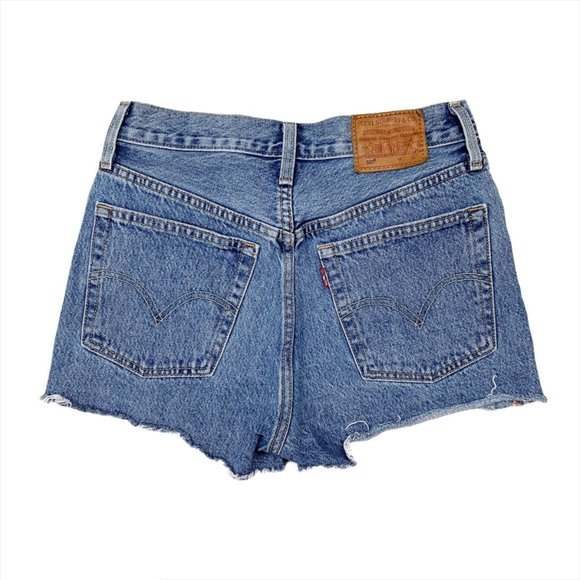 Levi's 501 Logo Stripe Button Fly Shorts - Picture 3 of 6